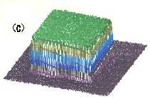 (C) 正方形ビームホモジナイザー 強度分布サンプル